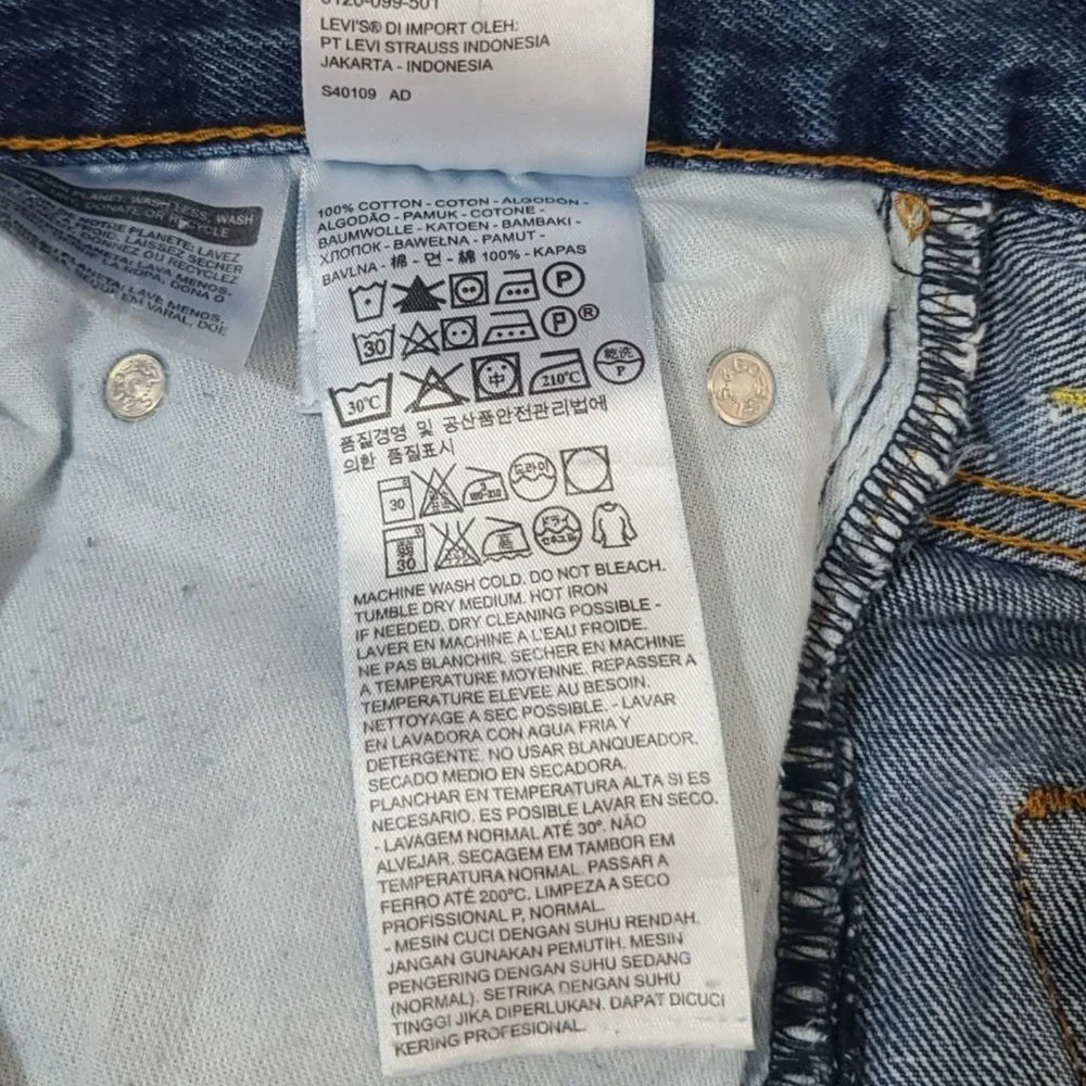 Levis Jeans Mens 42x30 Blue 550 Straight Leg Relaxed Fit Jeans Classic Work EUC - Picture 8 of 12